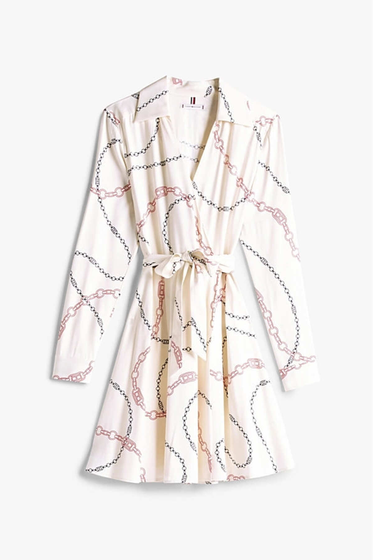 Tommy Hilfiger-Women's Th Fluid Viscose Mini Wrap Dress - Ecru 5