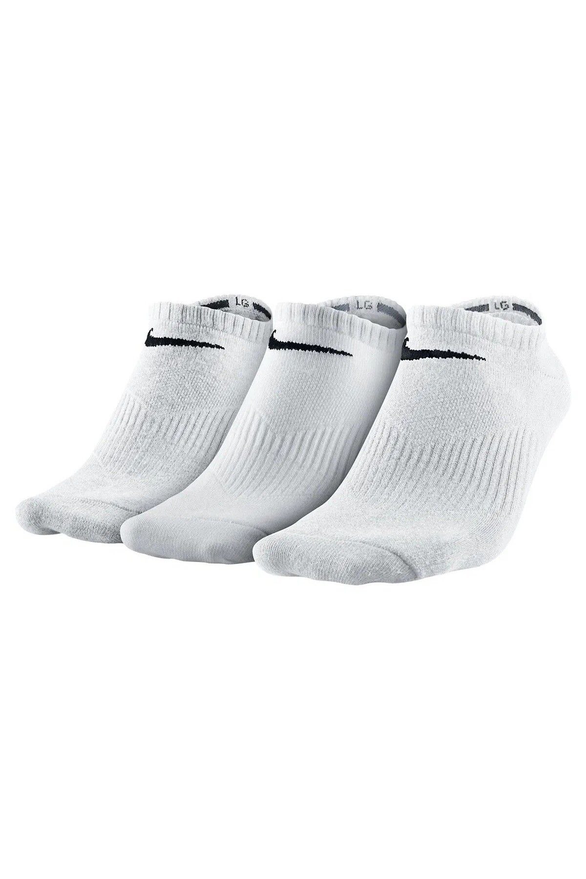 Nike Performance Lightweight No Show 3'lü Pamuklu Soket Çorap Beyaz