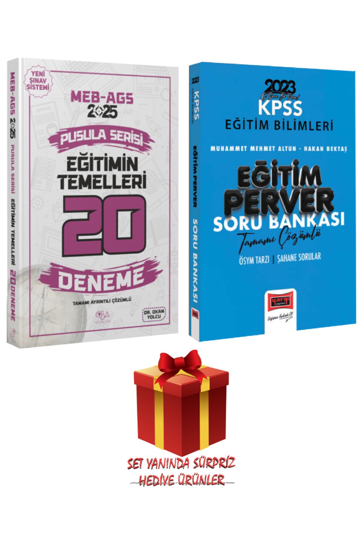 CBA Akademi 2025 MEB-AGS Pusula Serisi Eğitimin Temelleri 20 Deneme+Eğitimperver Soru Bankası+Hediye|Okan Yolcu