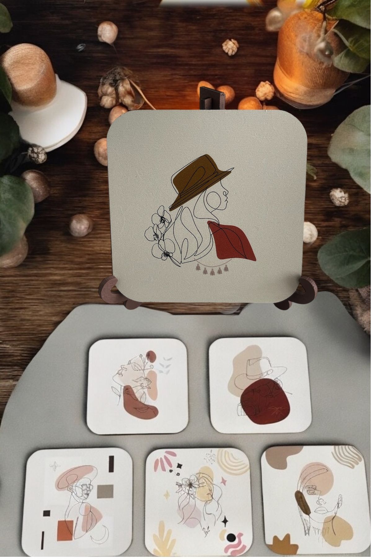 Design 4N Bardak Altlığı Bohem 6’lı Takım