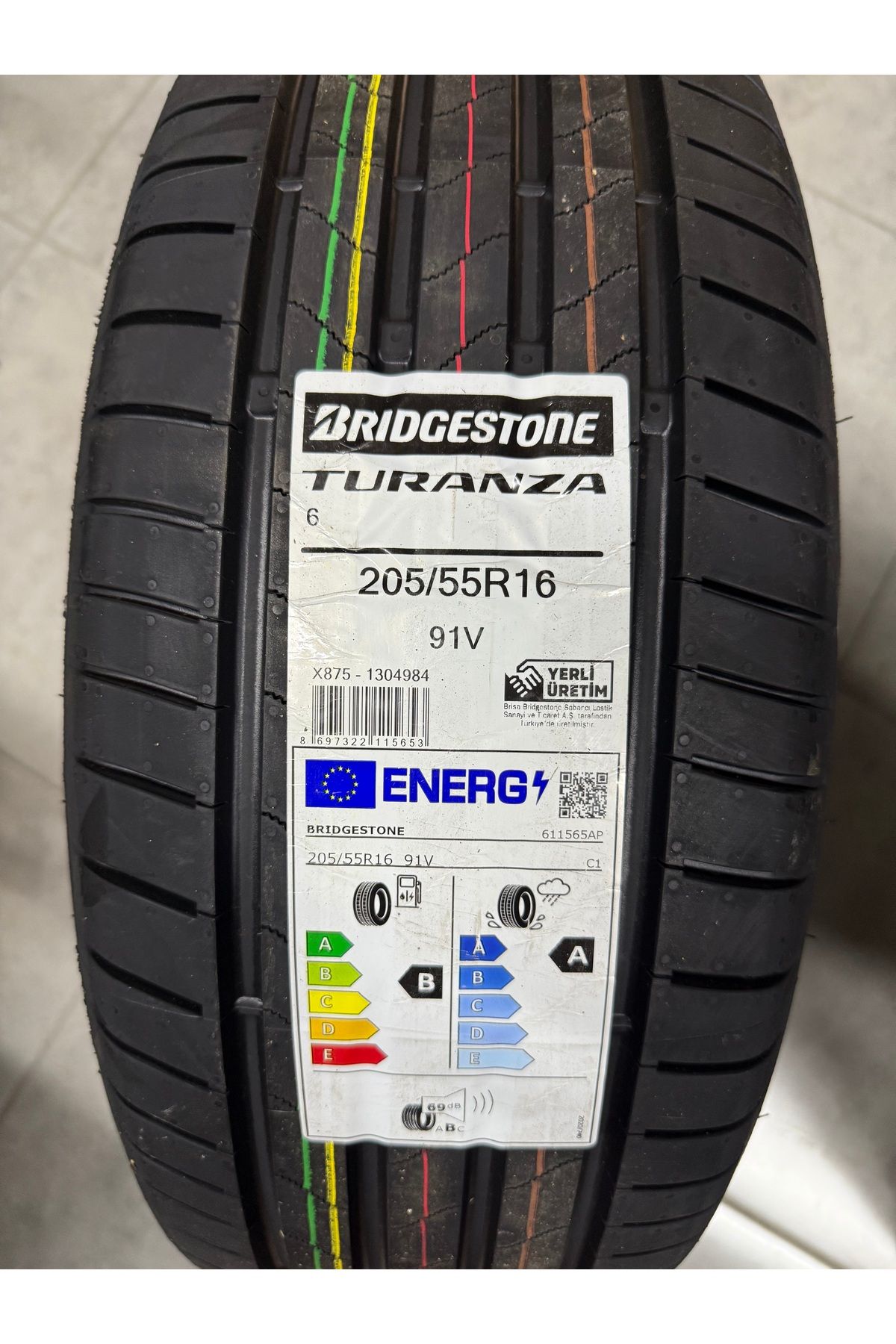 Bridgestone BRİDGESTONE / 205/55R16 (TURANZA 6) 2024 YAZ LASTİĞİ