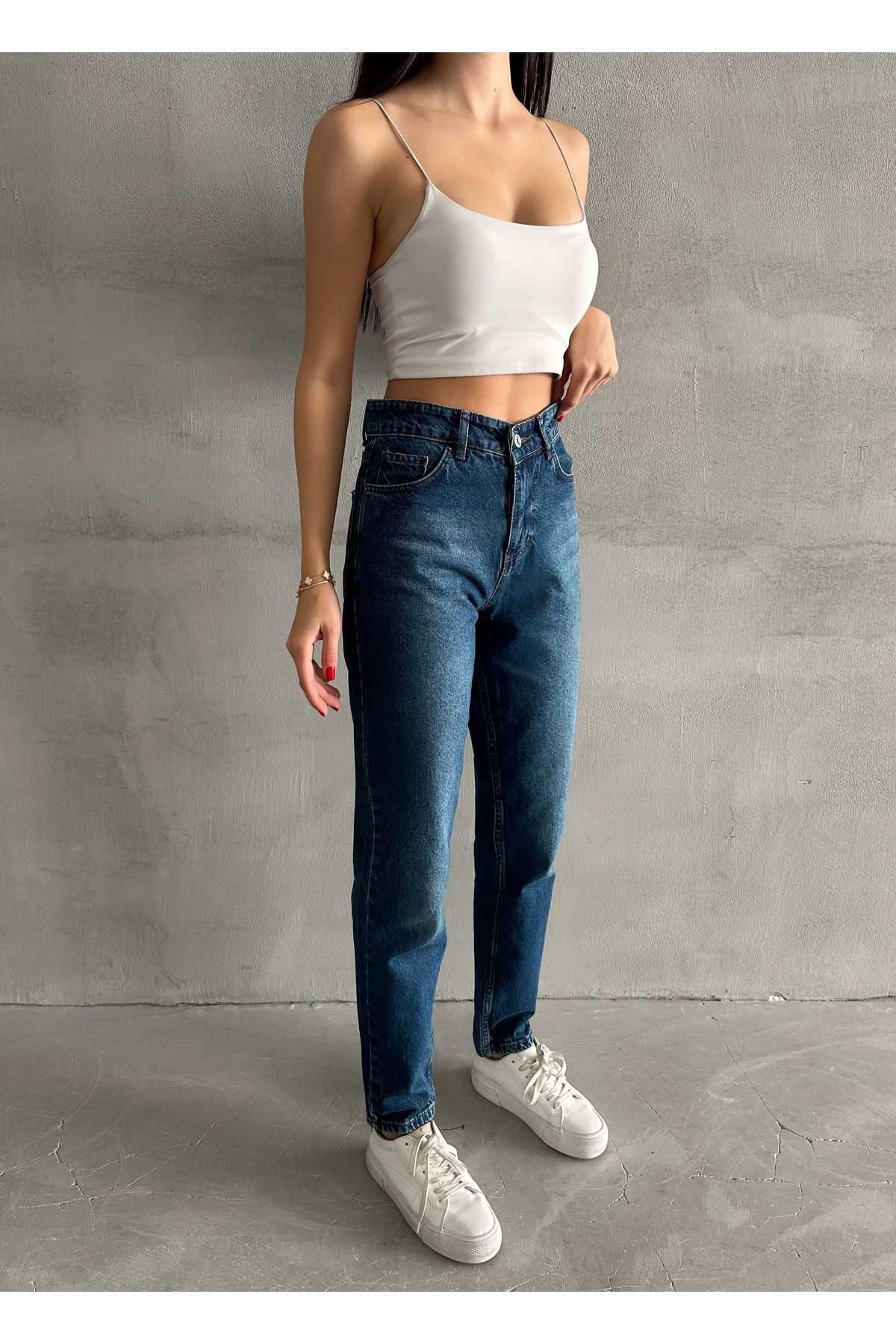 Butik Mom Jeans Pantolon Likrasız