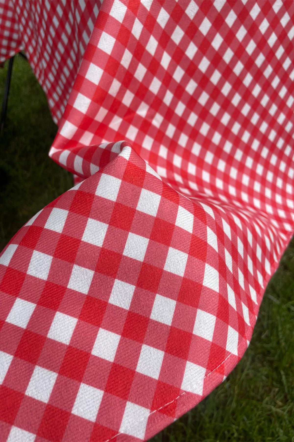 aymira home-Digital Printing Multipurpose Plaid Square Red Gingham Tableware Cloth Table Picnic Camping Cloth 140*140cm 5