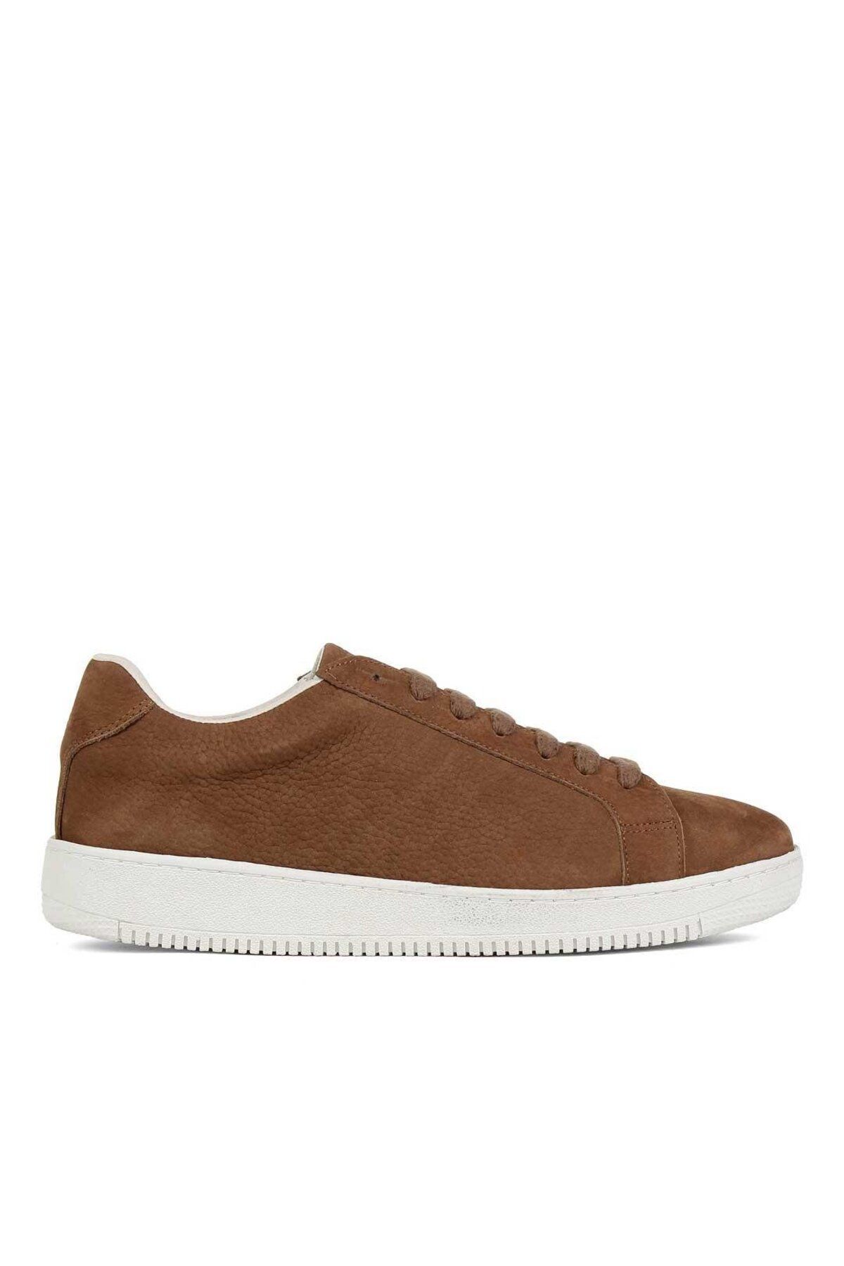 Celal Gültekin Erkek Taba Bağcıklı Kalın Tabanlı Nubuk Deri Sneaker