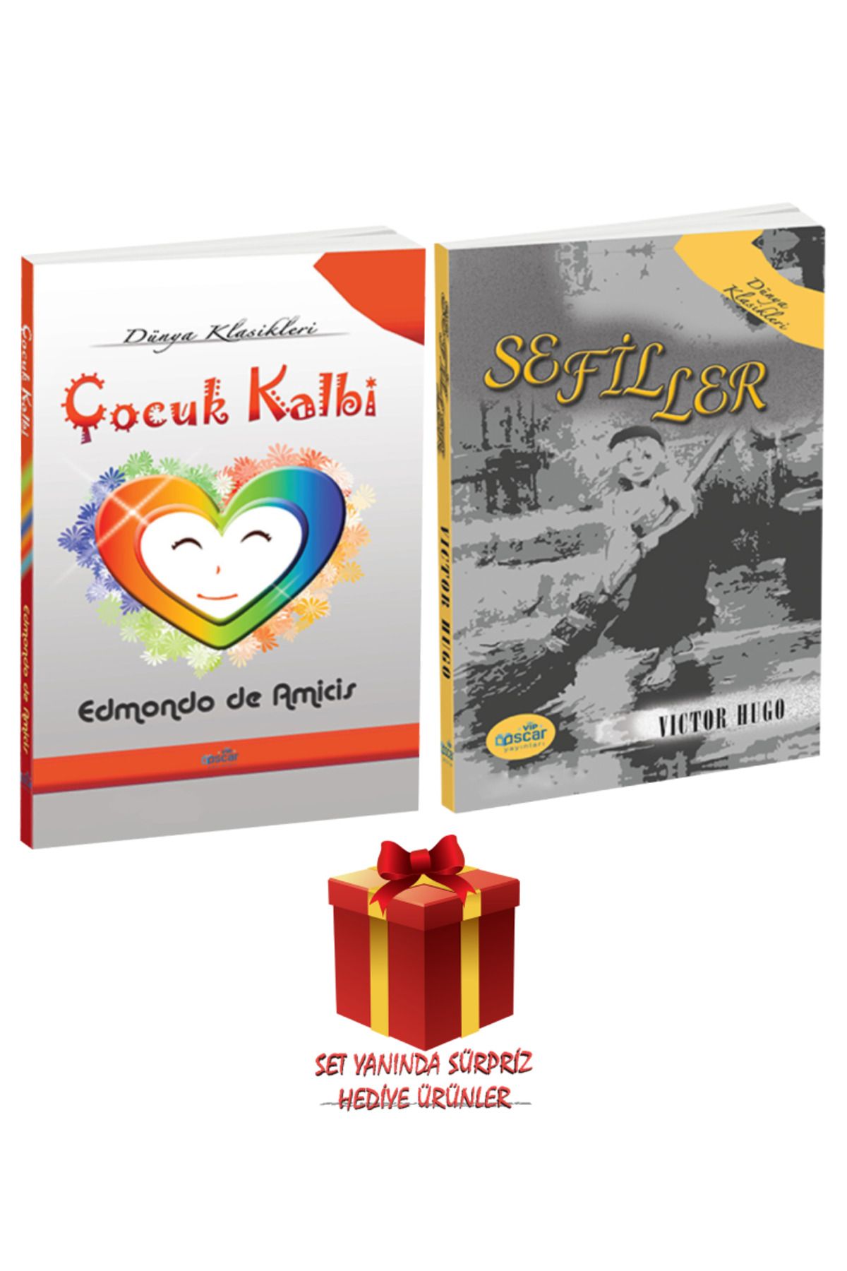 Panem Yayınları Dünya Klasikleri Seti: Edmondo de Amicis Çocuk Kalbi + Victor Hugo Sefiller + Sürpriz Hediye