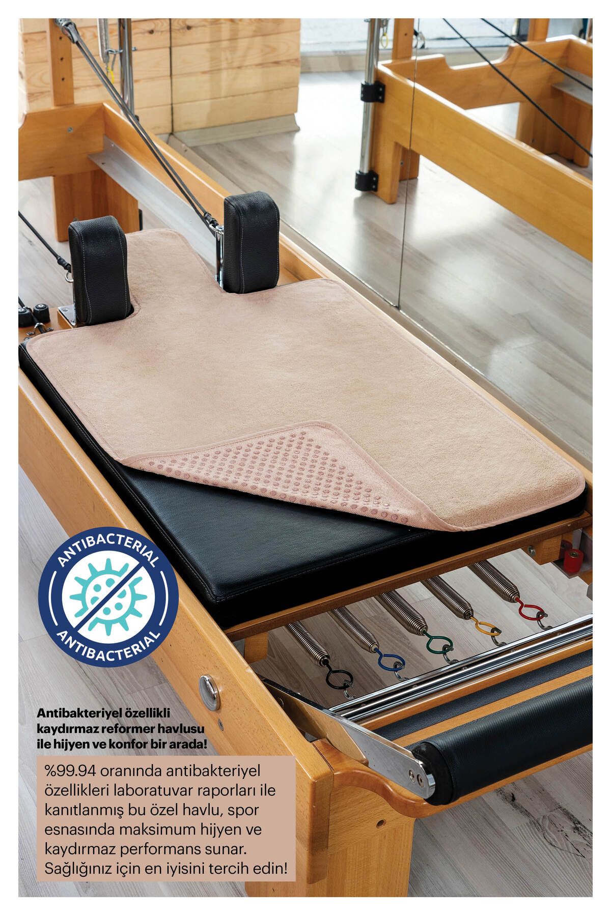 RAINBO Pudra Rengi Pilates Reformer Havlusu Nonslip Reformer Towel