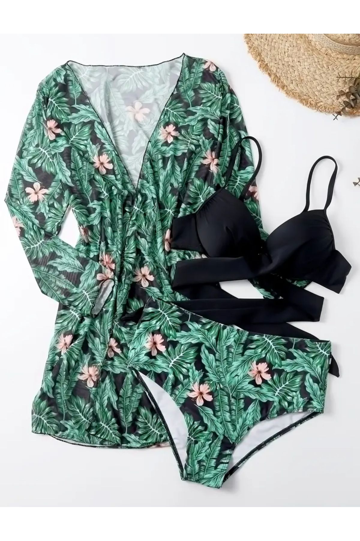 CN Kadın Pareolu Bikini Takımı 3’lü Set