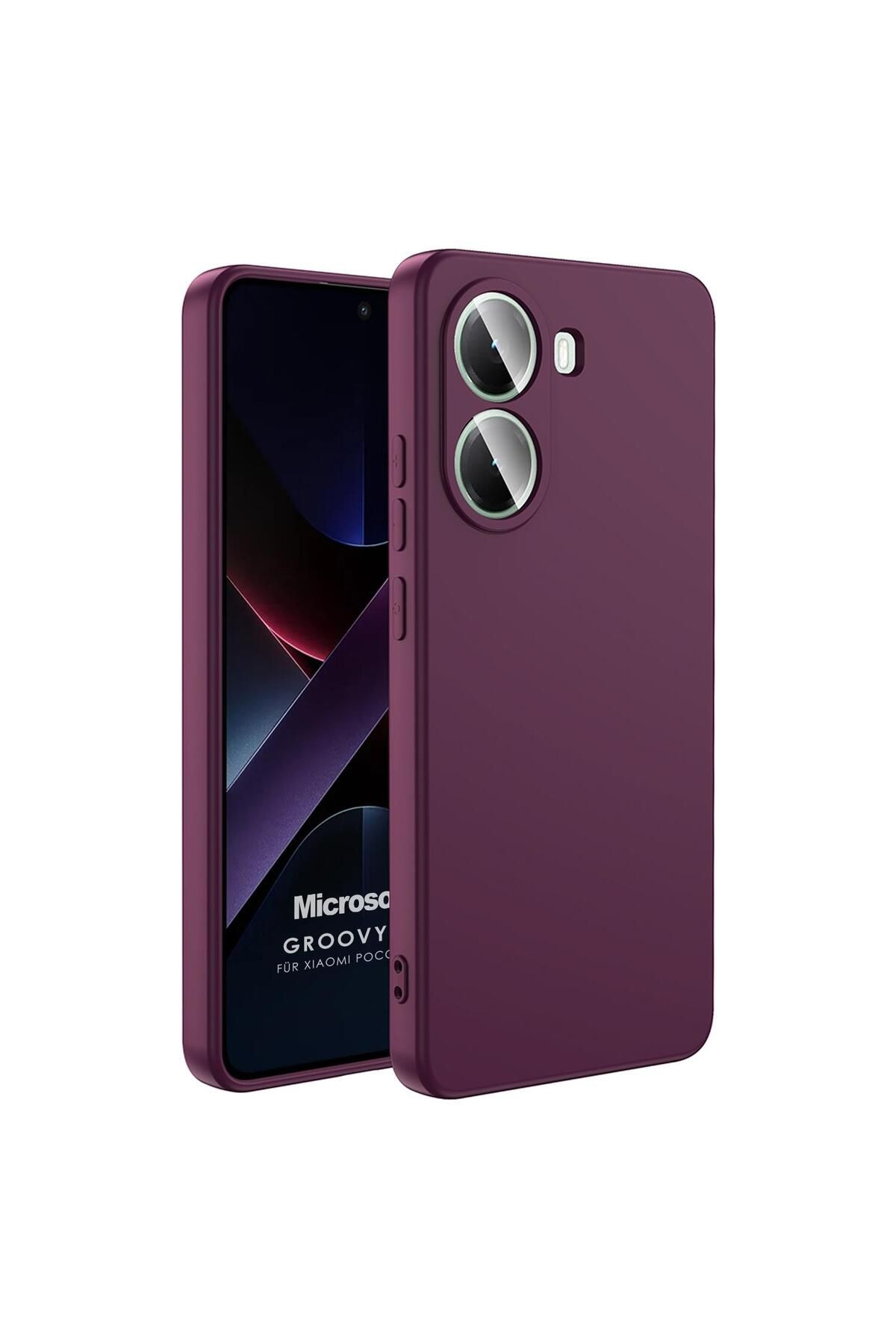 Microsonic Xiaomi Poco X7 Pro Kılıf Groovy Soft Mor