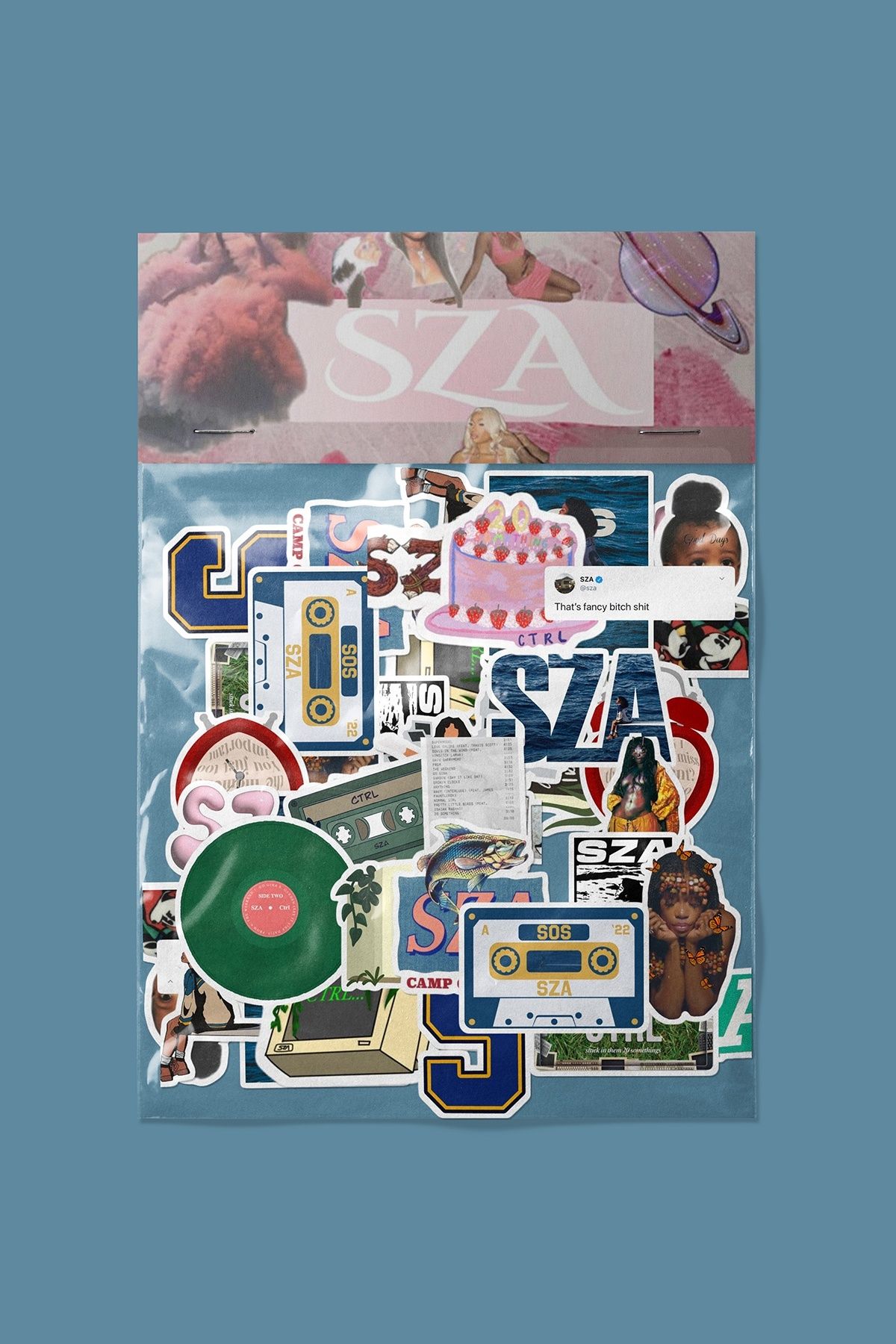dadi ramba SZA Sticker paketi -Bullet Journal- Ajanda -Laptop Etiket Çıkartma