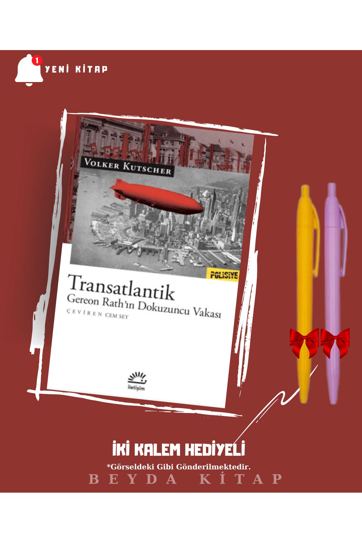 İletişim Yayınları Transatlantik - Volker Kutscher - İki Kalem Hediyeli