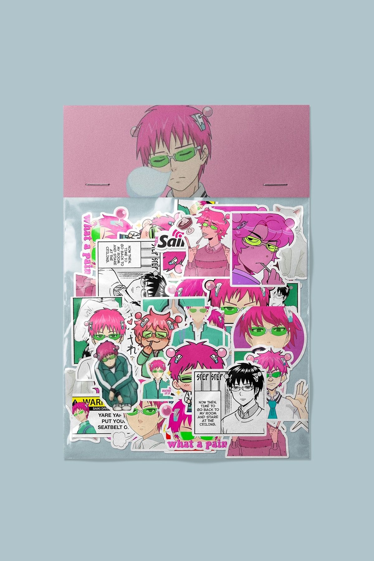dadi ramba Saiki Kusuo Sticker paketi -Bullet Journal- Ajanda -Laptop Etiket Çıkartma