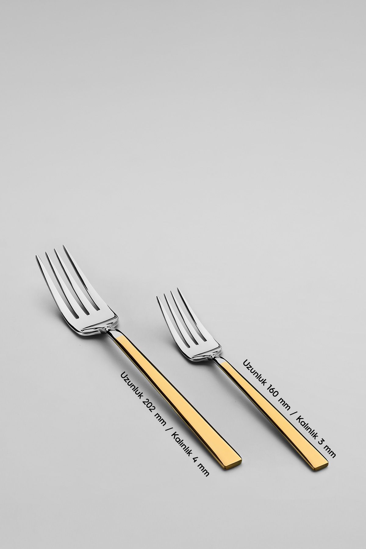 Nehir-Dalyan Gold Plain 12-Person 89-Piece Leather Boxed Cutlery Set 7