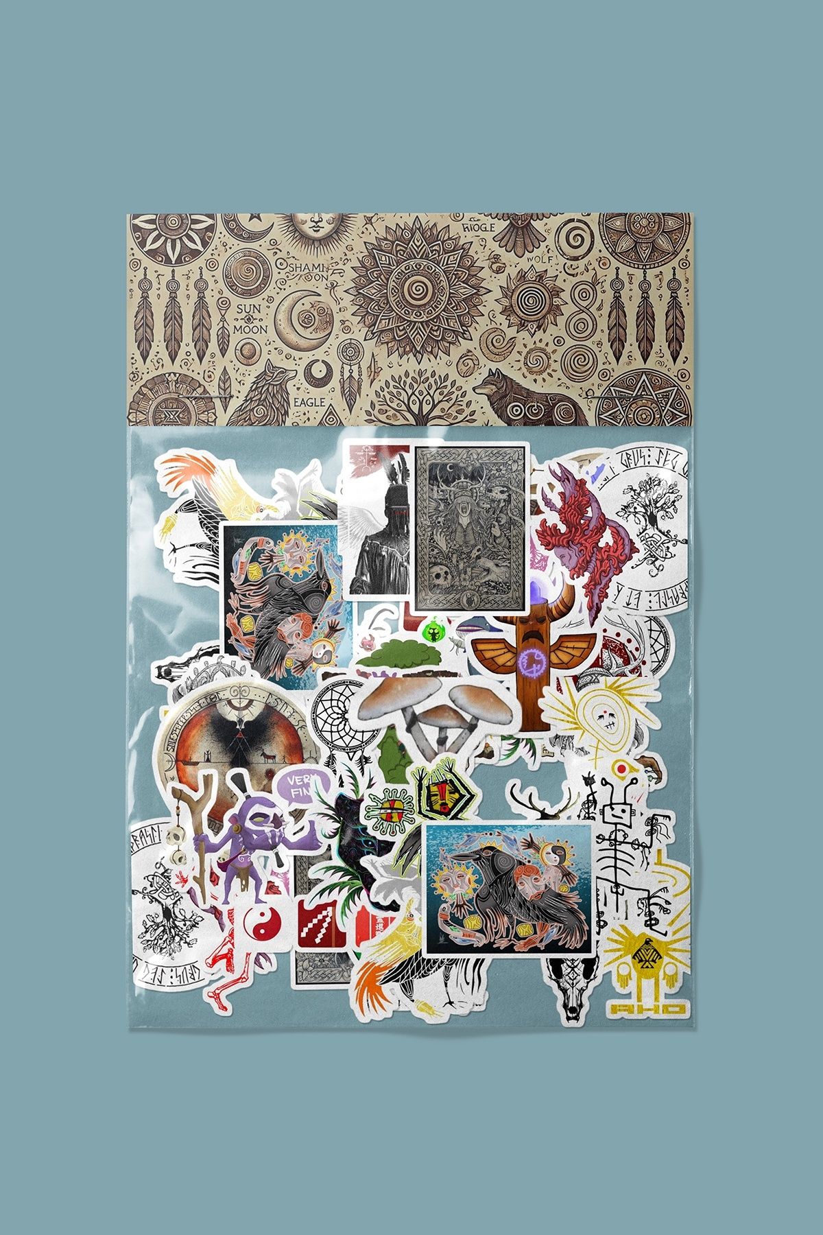 dadi ramba Şaman Sticker paketi -Bullet Journal- Ajanda -Laptop Etiket Çıkartma