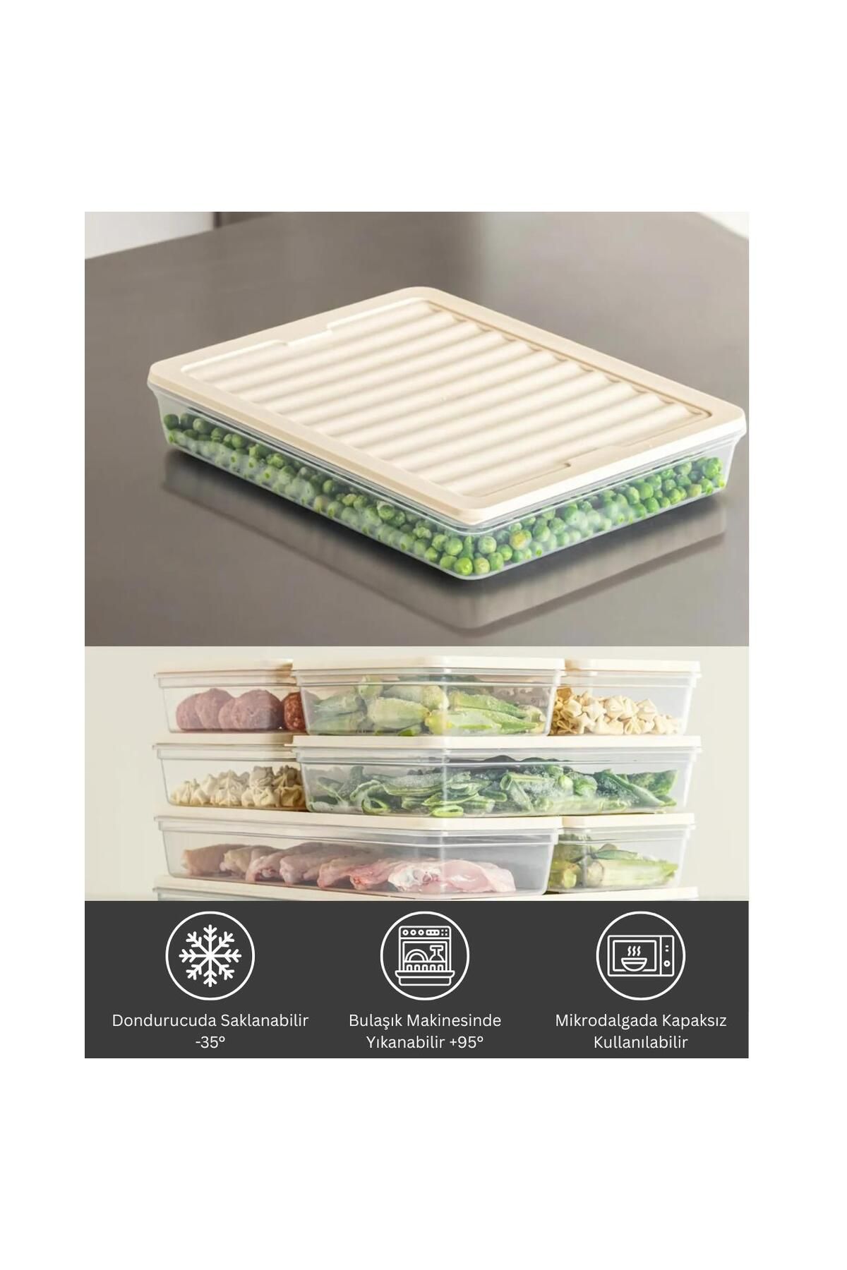 bigmate BGMT2525 4'lü Şeffaf Saklama Kabı 4x2,5 Lt Mikrodalga Buzdolabı ve Dondurucu Uyumlu Düzenley
