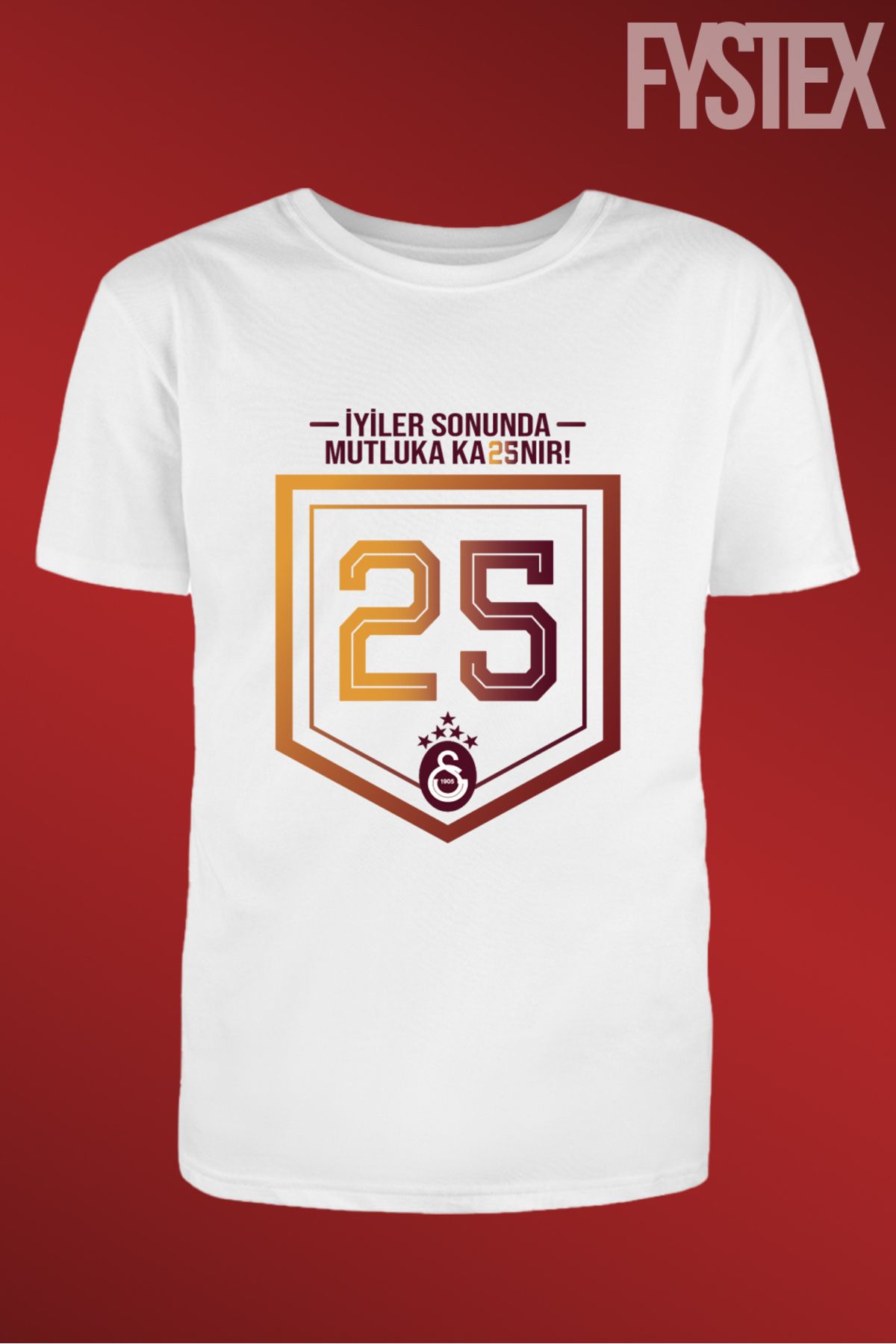 FYSTEX -GALATASARAY-25.ŞAMPİYONLUK-ŞAMPİYON TAKIM-UNİSEX-TSHİRT