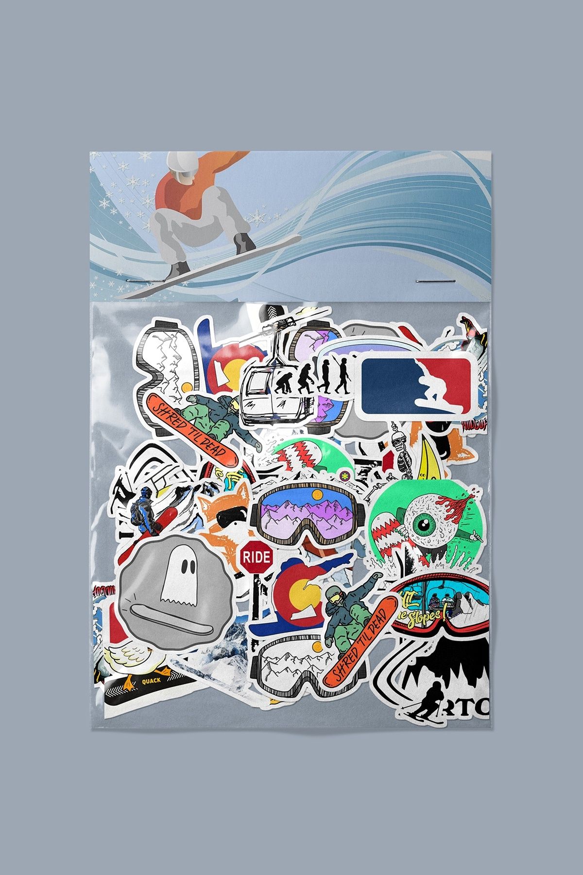 dadi ramba Snowboard Sticker paketi -Bullet Journal- Ajanda -Laptop Etiket Çıkartma