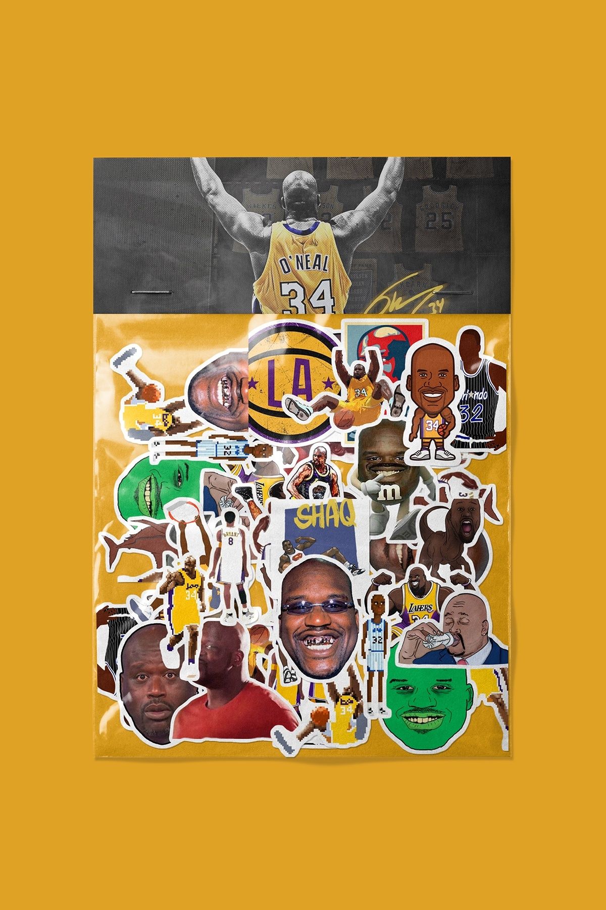 dadi ramba Shaquille O'Neal (Shaq) Sticker paketi -Bullet Journal - Laptop Etiket Çıkartma