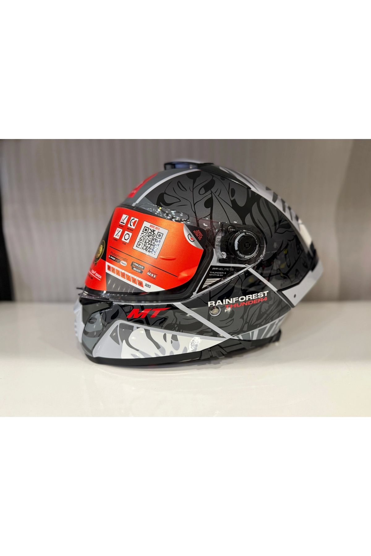 MT Helmets KASK MT THUNDER 4 SV RAINFOREST C2 PARLAK GRİ