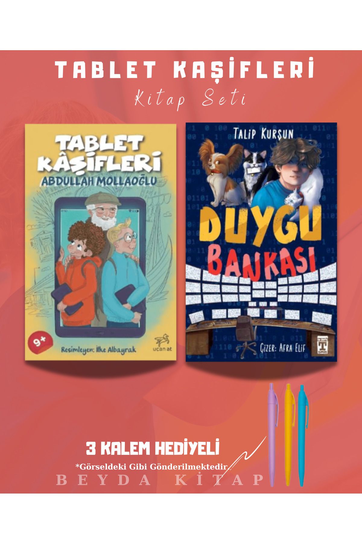 Bilge Kültür Sanat Tablet Kaşifleri - Duygu Bankası - Abdullah Mollaoğlu - Kitap Seti - Kalem Hediyeli
