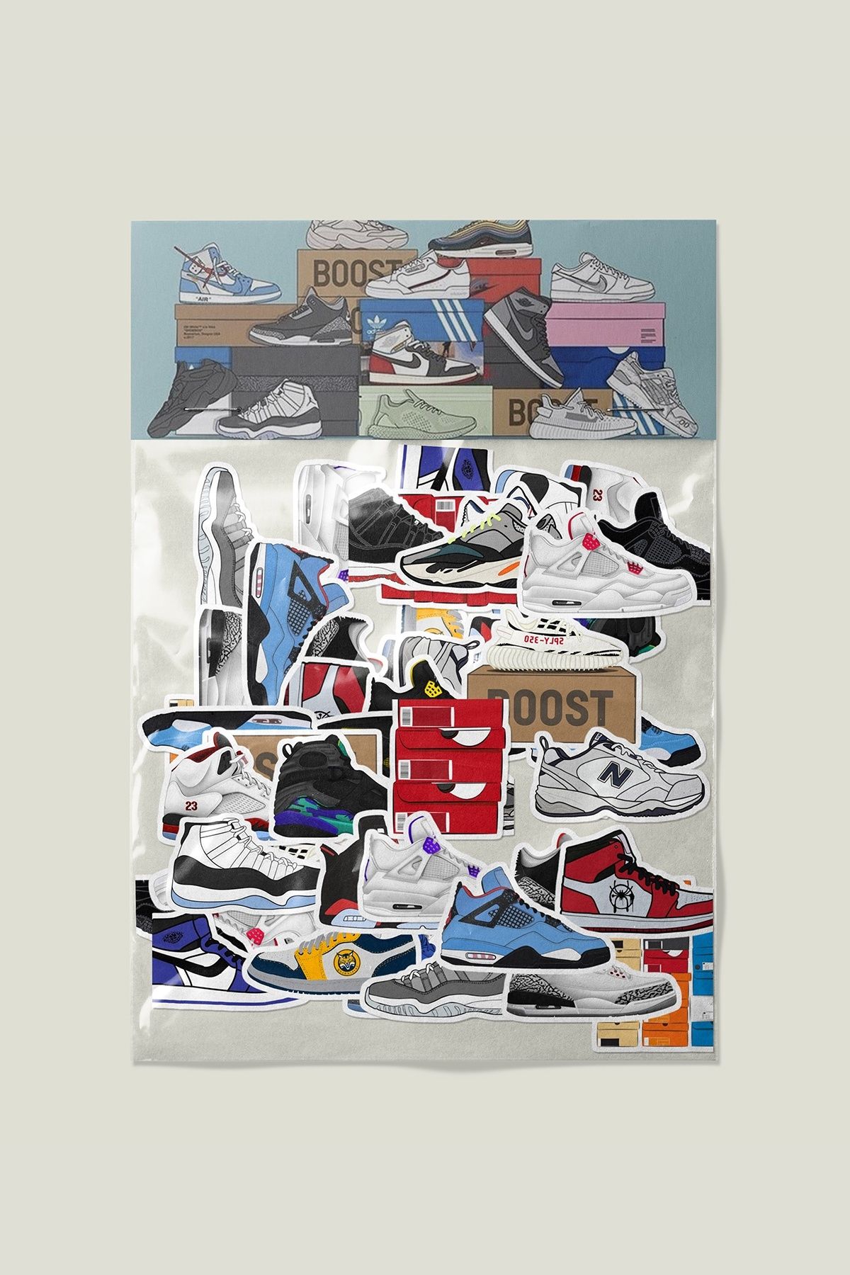 dadi ramba Sneakers Sticker paketi -Bullet Journal- Ajanda -Laptop Etiket Çıkartma