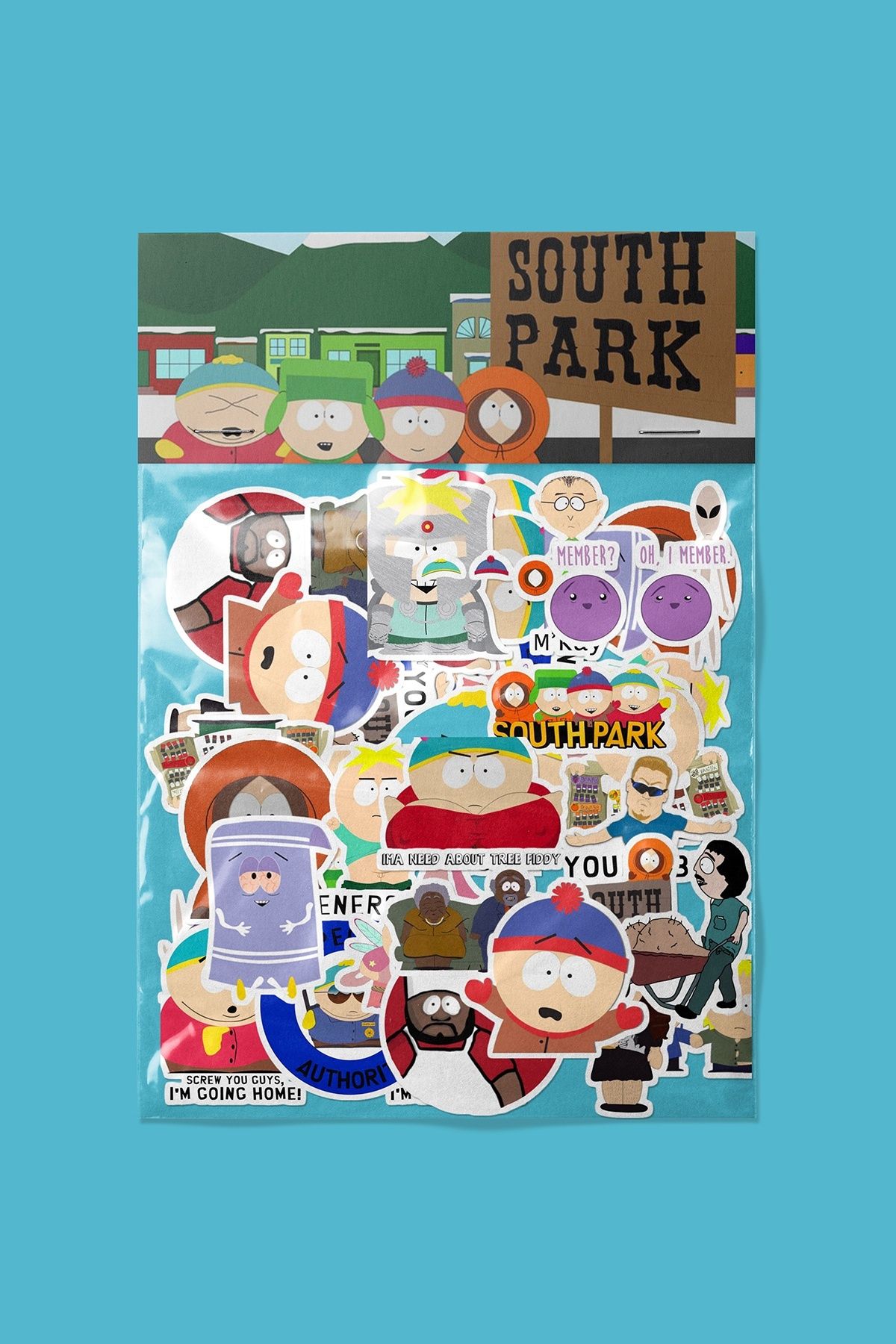 dadi ramba South Park Sticker paketi -Bullet Journal- Ajanda -Laptop Etiket Çıkartma
