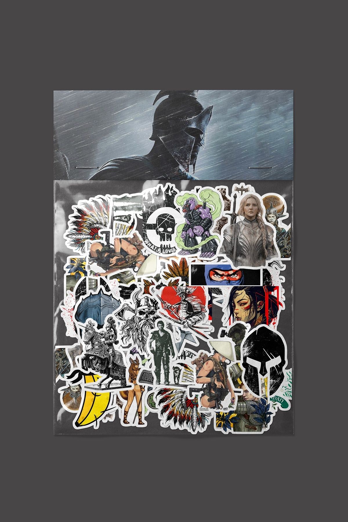dadi ramba Savaşçı Sticker paketi -Bullet Journal- Ajanda -Laptop Etiket Çıkartma