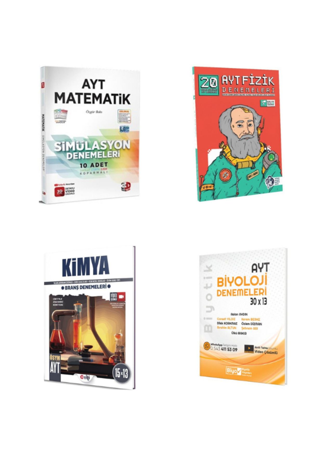 Yargı Yayınları 2025 3d ayt matematik ertan sinan ayt fizik ulti ayt kimya ve biyotik ayt biyoloji deneme