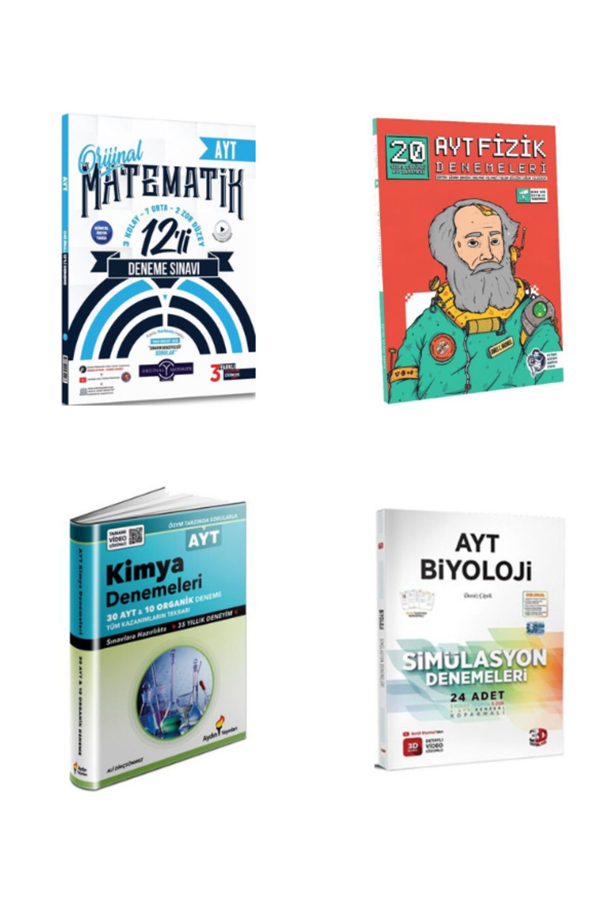 Yargı Yayınları 2025 orijinal ayt matematik ertan sinan ayt fizik aydın ayt kimya ve 3d ayt biyoloji deneme