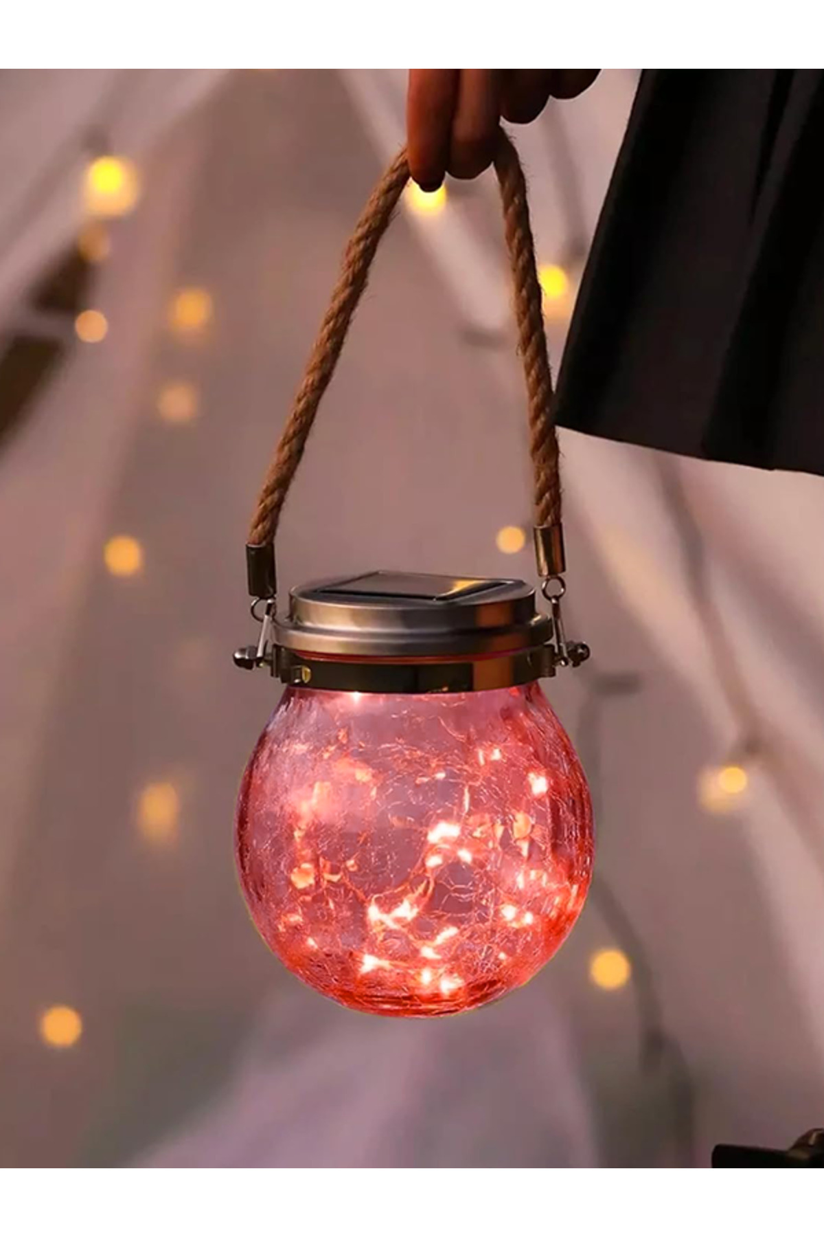 Hero Led Hl-7980k Dekoratif Solar Sarkıt Aydınlatma-kırmızı