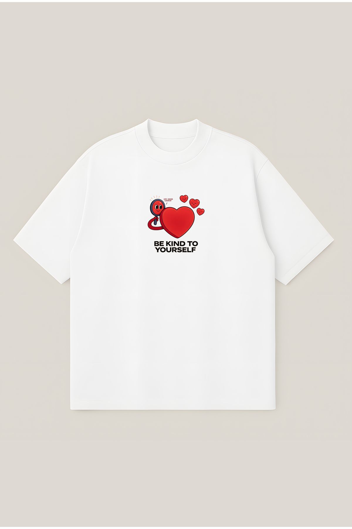 Moon Dancer Be Kınd Unisex Oversize Baskılı Boxy Fit Kalın Kumaşlı Tshirt