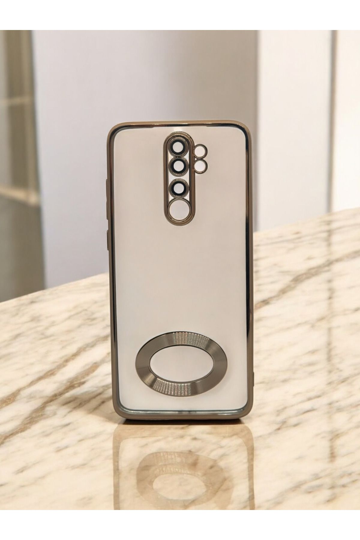 DUBİGOLD XİAOMİ REDMİ NOTE 8 PRO UYUMLU KAMERA KORUMALI LOGO GÖSTEREN OMEGA KILIF