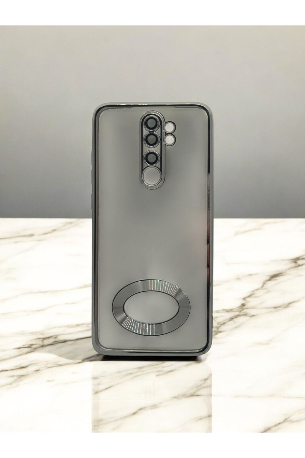 DUBİGOLD XİAOMİ REDMİ NOTE 8 PRO UYUMLU KAMERA KORUMALI LOGO GÖSTEREN OMEGA KILIF