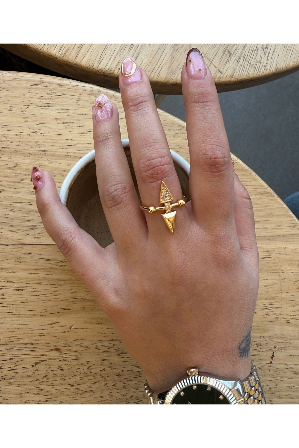 HeyYou Jewelry Ayarlanabilir ok yüzük