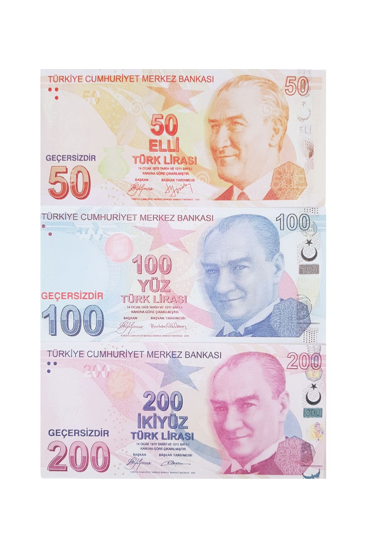 POPKONSOL 100 Adet Karışık Geçersiz Para 50 100 200 Türk Lirası Parti Şaka Düğün Oyun Parası