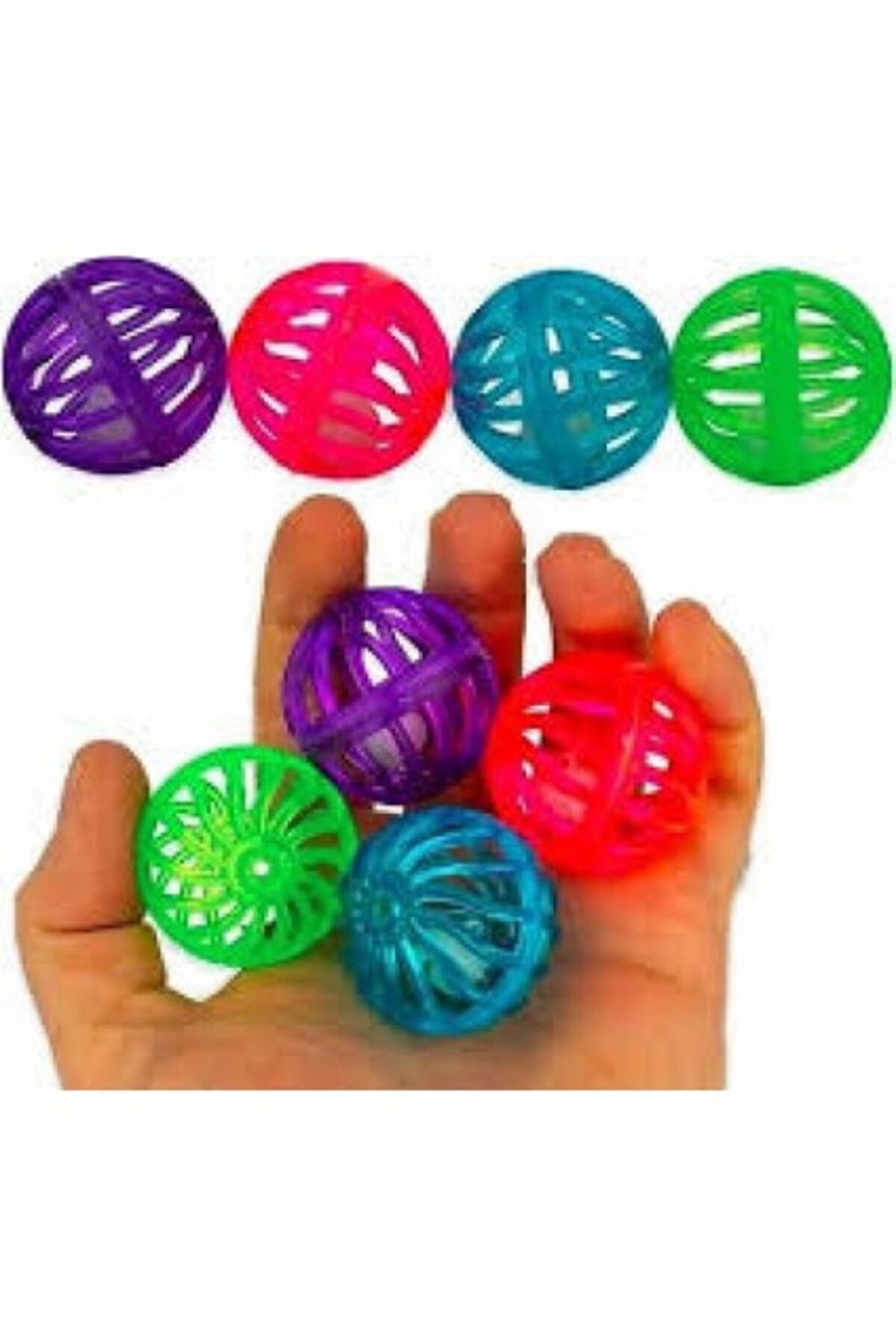 Orqinel Nunbell Çıngıraklı Kedi Topu Oyuncağı 4 Adet