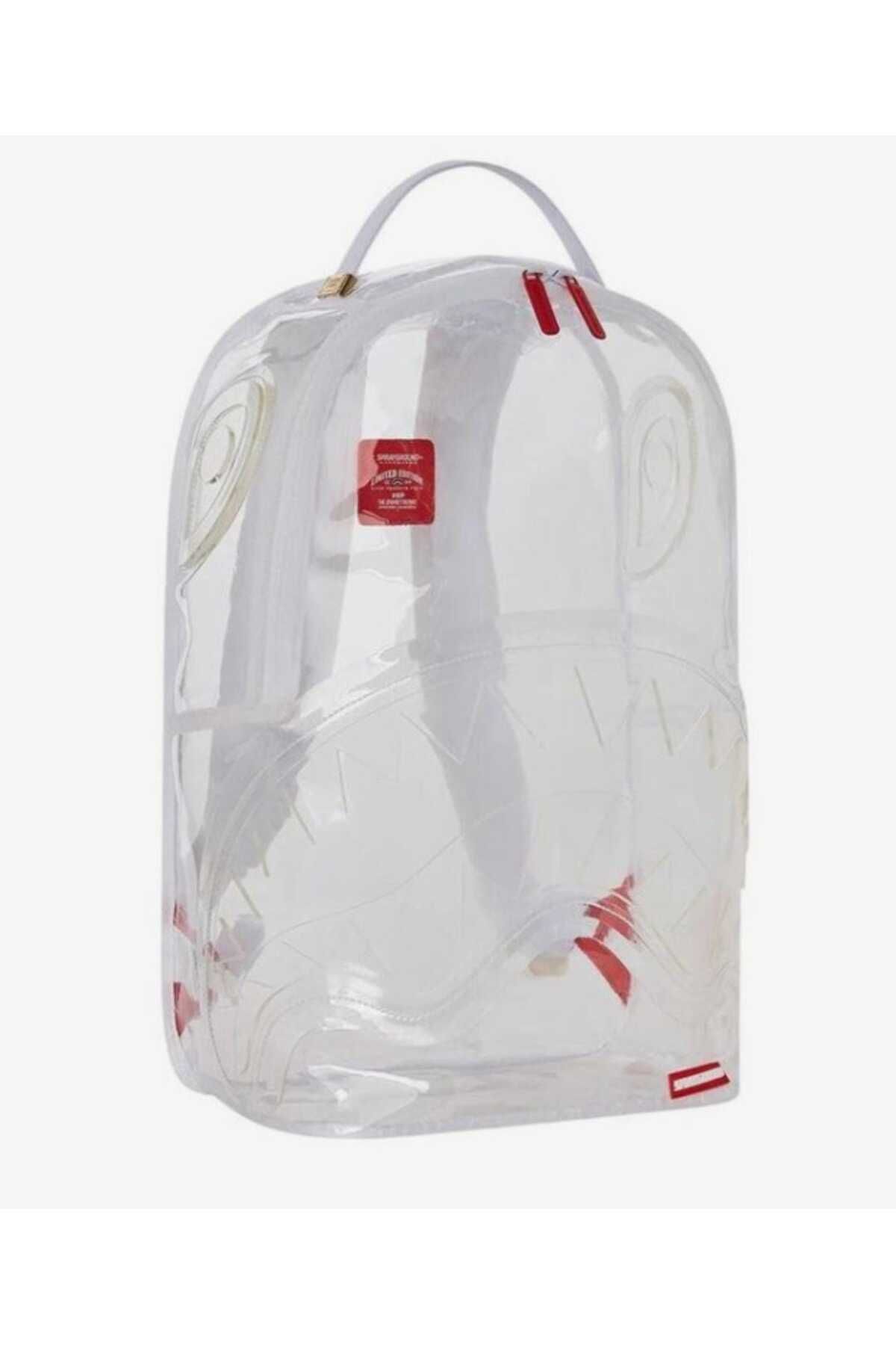 کوله پشتی سفید مردانه و زنانه کوسه را بدون DLXV پاک کنید Sprayground