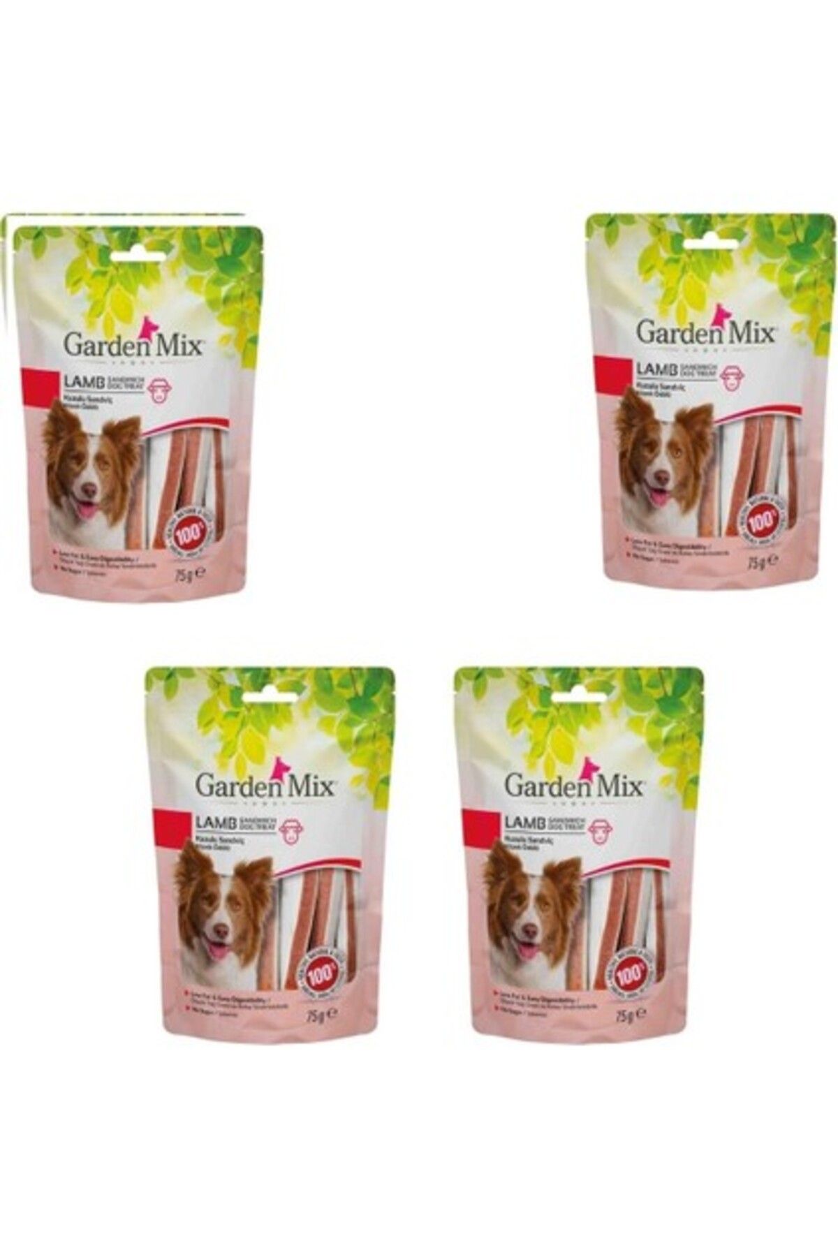 Orqinel Garden Mix Kuzulu Sandviç Köpek Ödül Maması 75 gr x 4 Adet