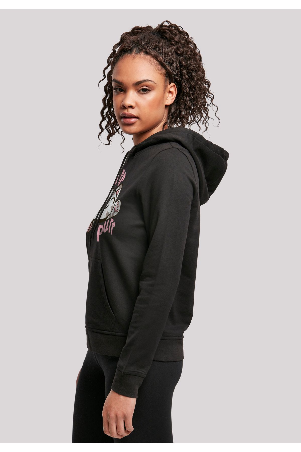 F4NT4STIC-Damen Big Bang Theory Soft Kitty Purr -BLK mit Ladies Basic Hoody 7