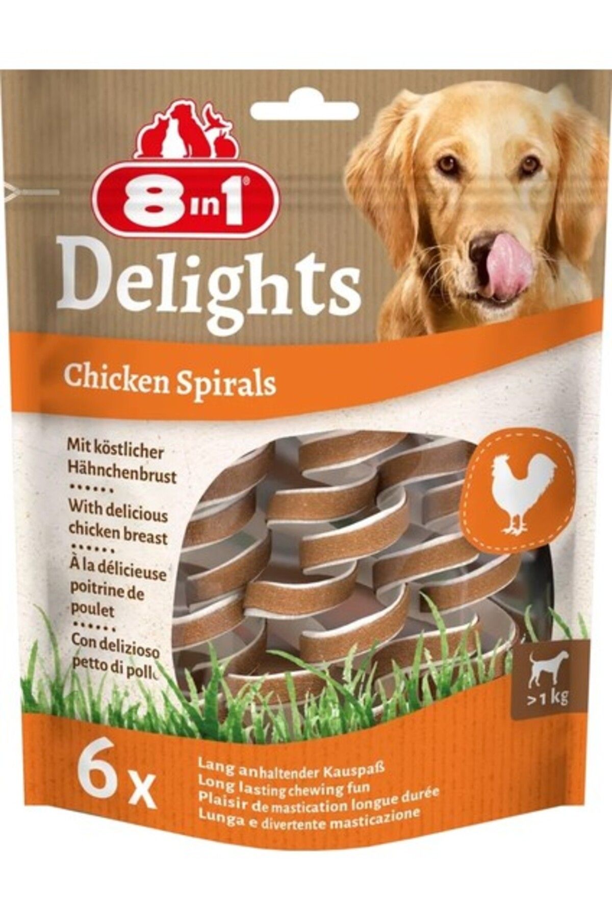Orqinel 8in1 Delights Chicken Spirals Tavuklu Burgu Ödül 6'lı