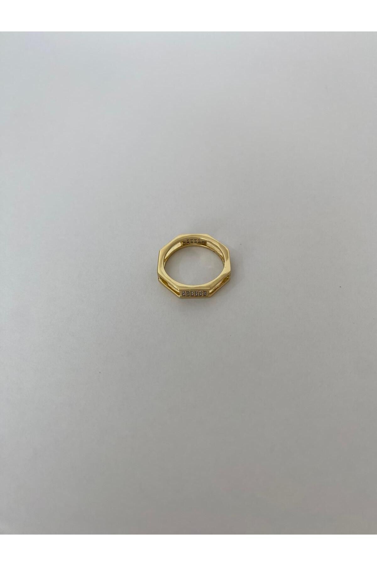 XUPING JEWELRY-Xuping Rectangular Spaced Stone Numbered Ring 8 3