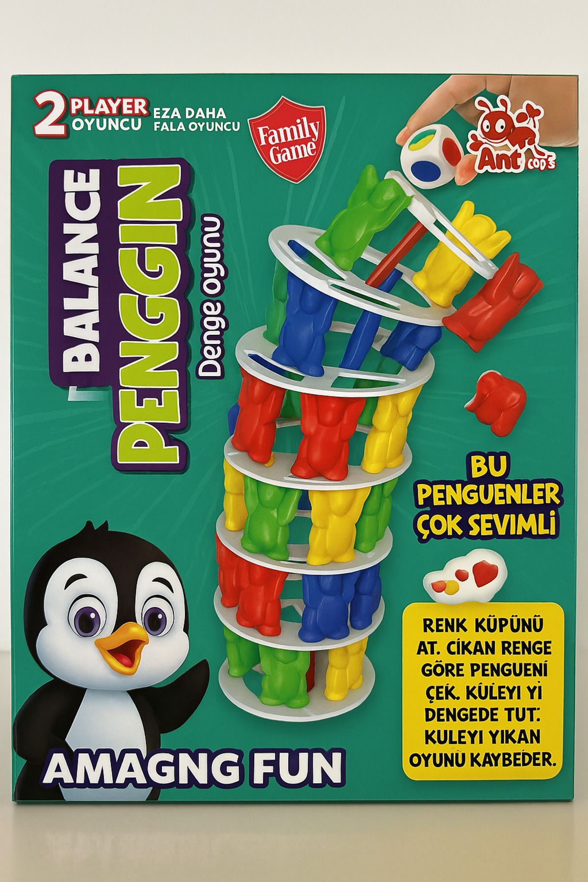 Colorful Toys "Ant Toys Balance Penguin – Renkli Penguen Denge Oyunu "