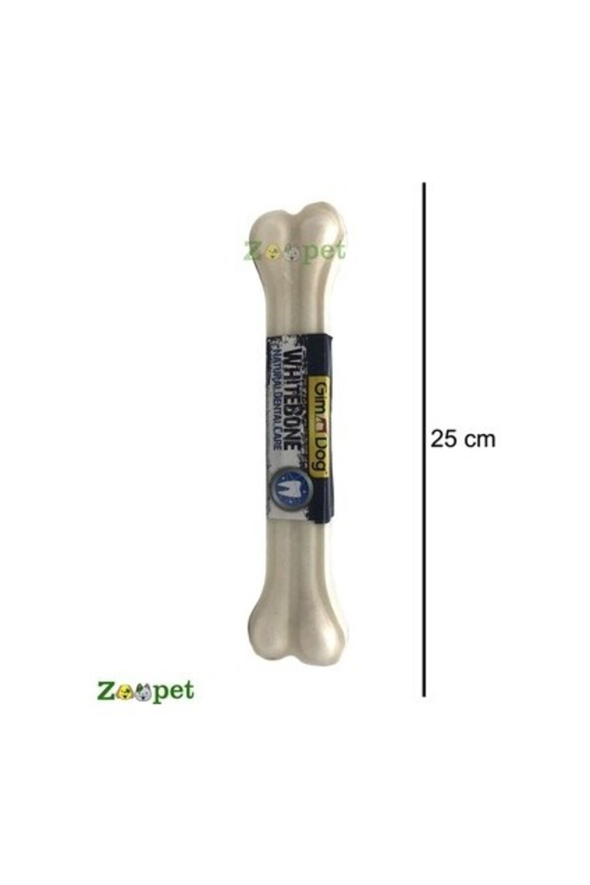 Orqinel Gimdog Mordimi Press Köpek Ödül Kemiği 25 cm Beyaz