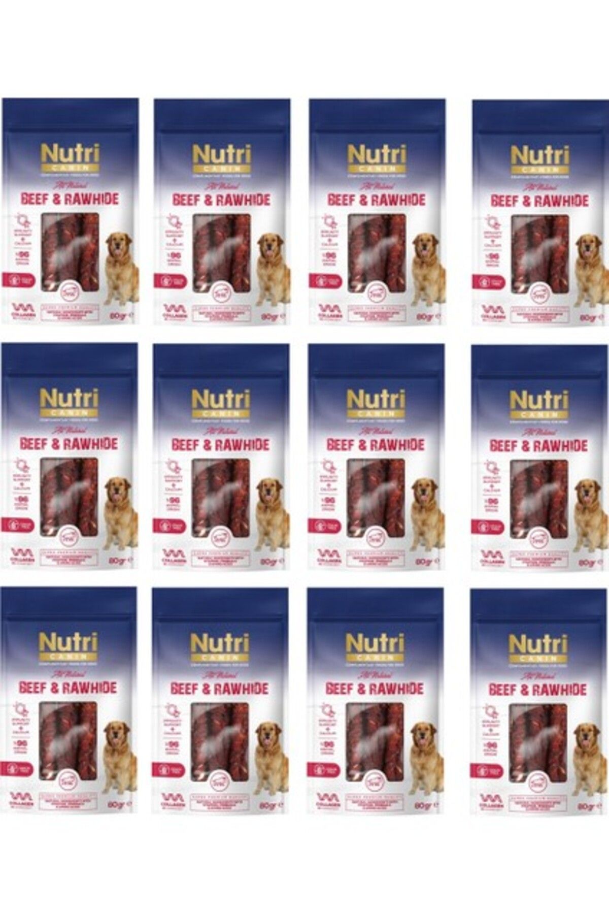 Orqinel Nutri Canin Rawhide Sığır Etli Köpek Ödülü 80 gr. x 12 Adet