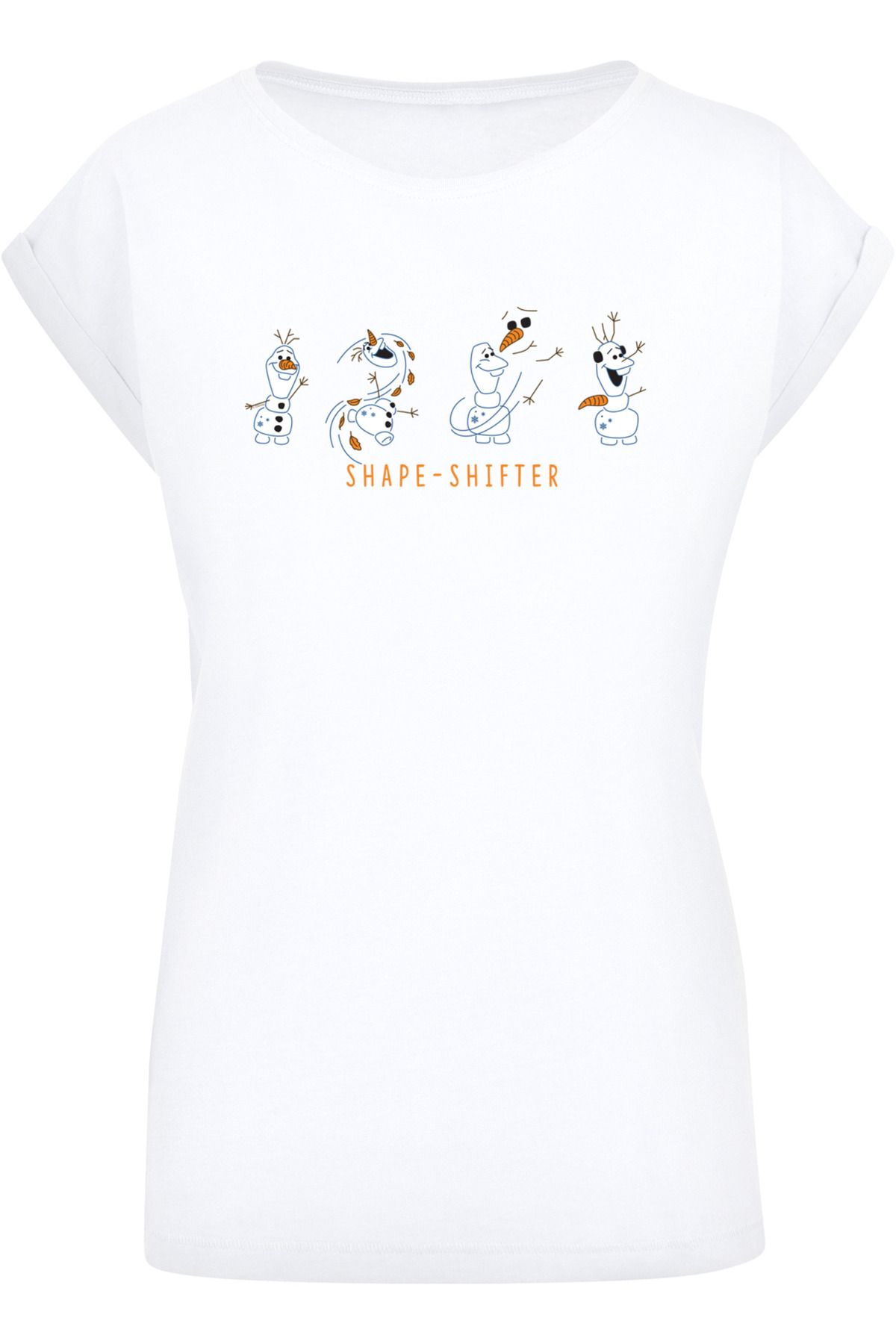 F4NT4STIC-Damen Disney Frozen 2 Olaf Shape-Shifter mit Damen-T-Shirt mit verlängerter Schulter 1