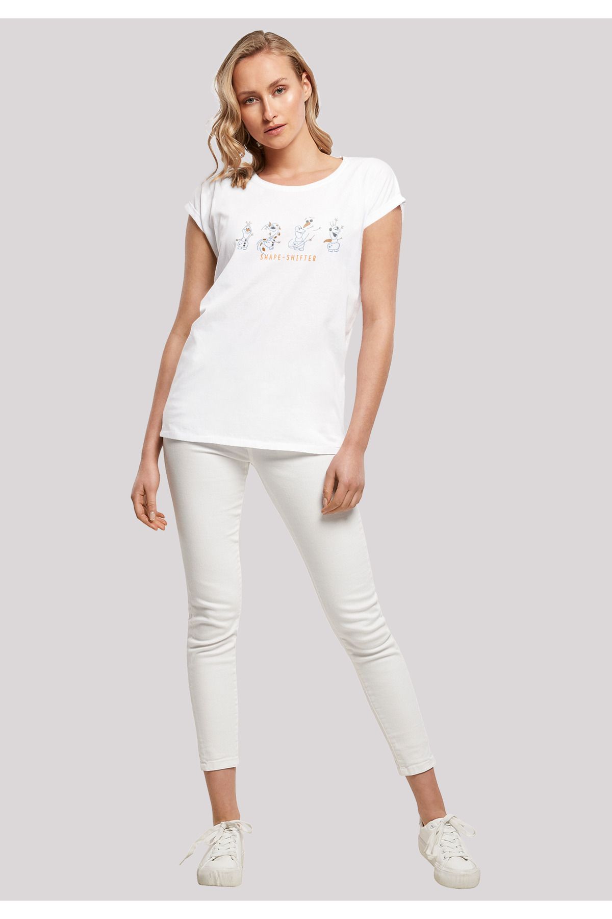 F4NT4STIC-Damen Disney Frozen 2 Olaf Shape-Shifter mit Damen-T-Shirt mit verlängerter Schulter 4