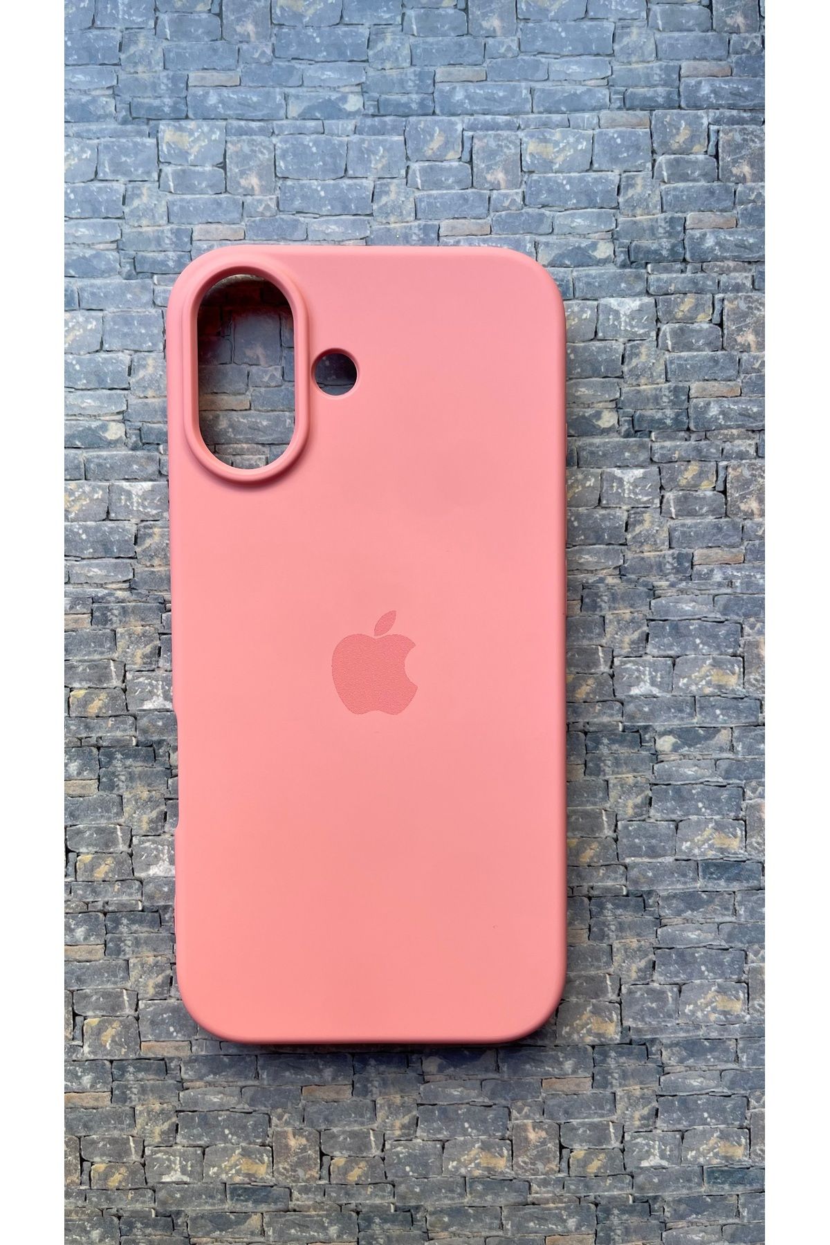 BCNCASE İphone16 Logolu Telefon Kılıfı Yumuşak Silikon Kauçuk İçi Kadife Ince Kılıf ÇizilmezDayanıklı