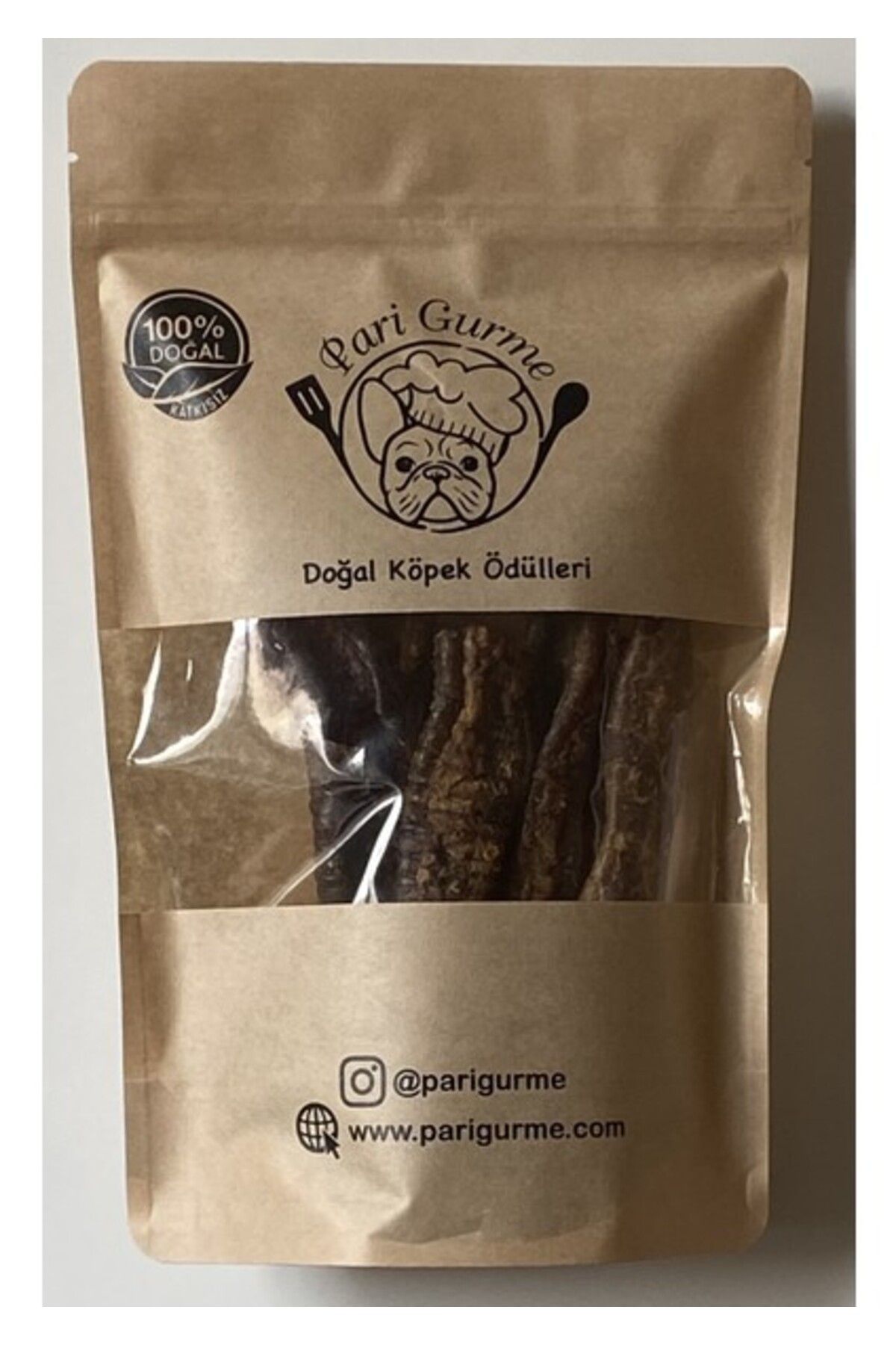 Orqinel Pari Gurme Kuzu Gırtlak Köpek Ödülü %100 Doğal Naturel 100GR