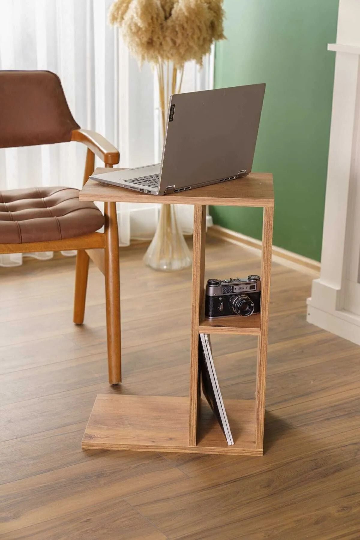 interGO-Side And Center Table With Shelves - Atlantic Pine Pattern 5