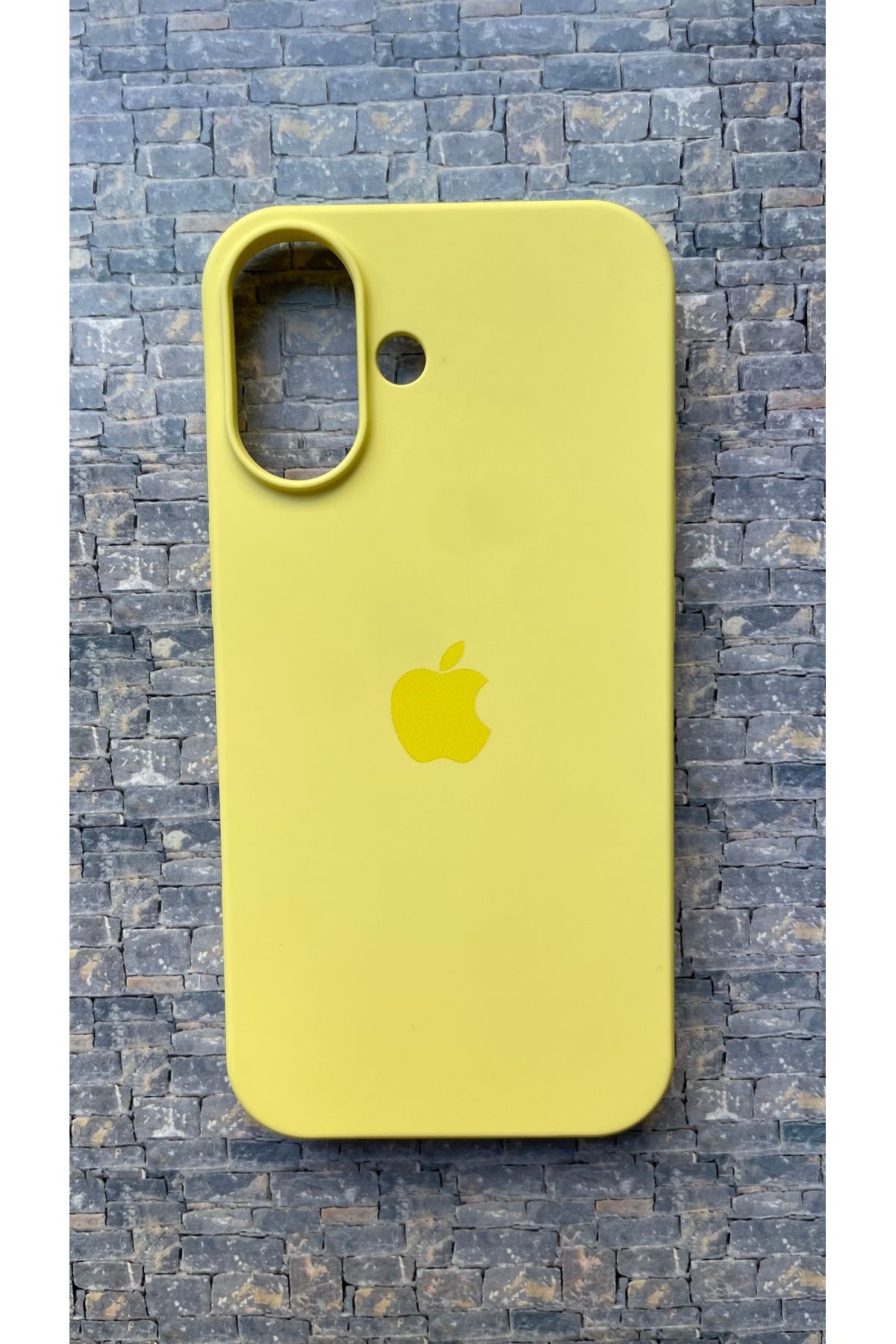BCNCASE İphone16 Logolu Telefon Kılıfı Yumuşak Silikon Kauçuk İçi Kadife Ince Kılıf ÇizilmezDayanıklı