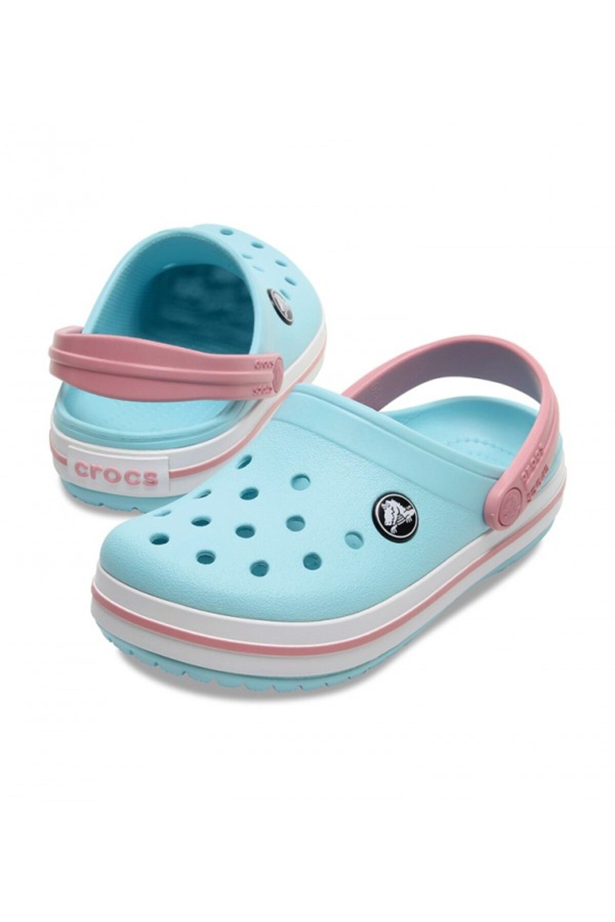 Crocs-Ice Blue/White Crocs Toddlers' Crocband Clog 3